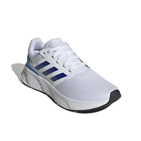 NIB Adidas Galaxy 6 Men's Running Shoes Size 10 White Blue Three Stripes - Picture 6 of 16